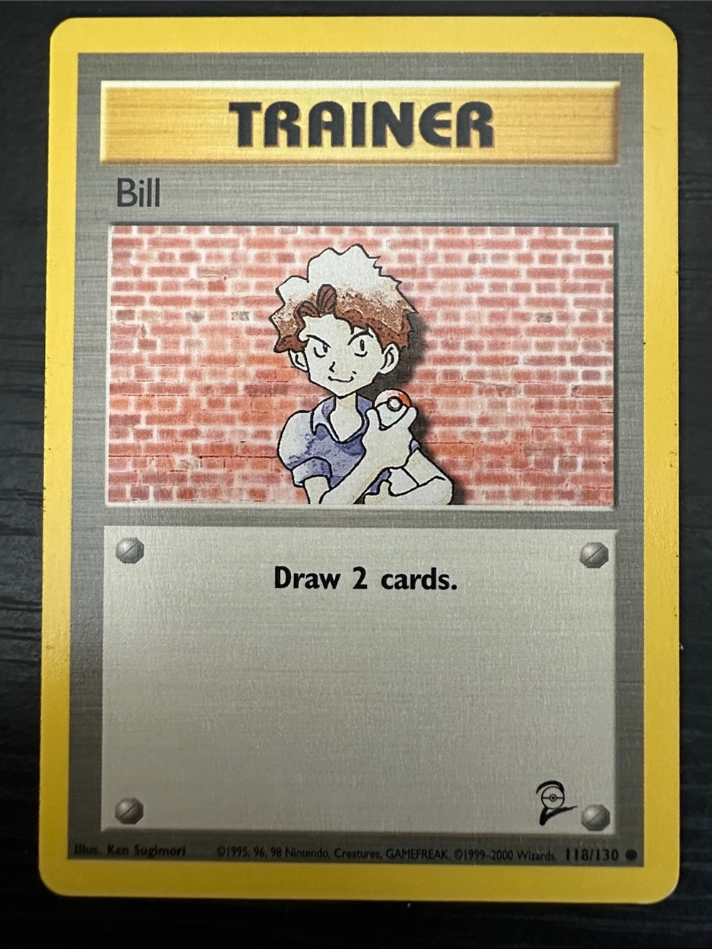 Pokémon Base Set 2 Bill Trainer Card 118/130 Vintage WOTC 2000